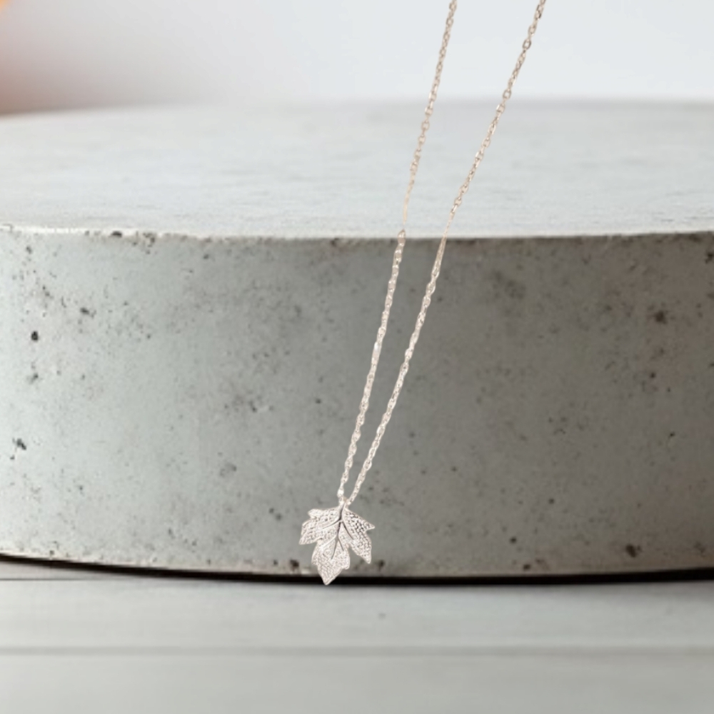 Silver Leaf Necklace